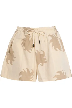 Oas Exclusive Hazel Ember Drizzle Linen Shorts - - XS - Moda Operandi