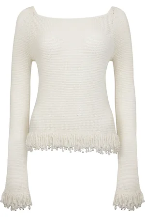 Paris Georgia Fringed Knit Top - - M - Moda Operandi