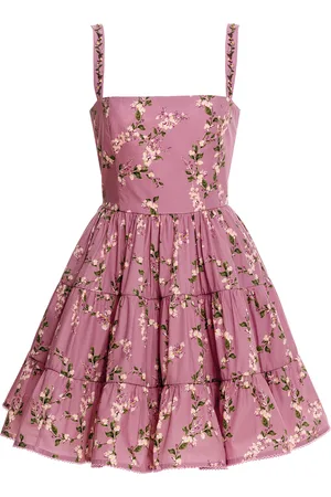 Agua by Agua Bendita Lima Tiered Linen Mini Dress - - XS - Moda Operandi