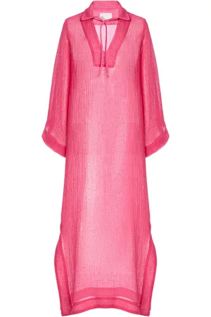 Lisa Marie Fernandez Linen-Blend Gauze Tunic Caftan - - L - Moda Operandi
