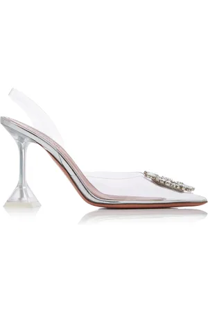 Amina Muaddi Begum Crystal-Embellished PVC Pumps - - IT 35 - Moda Operandi
