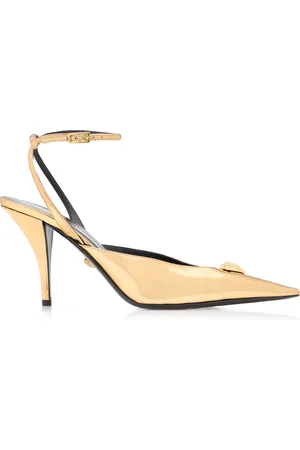 VERSACE La Vacanza Metallic Leather Pumps - - IT 36 - Moda Operandi