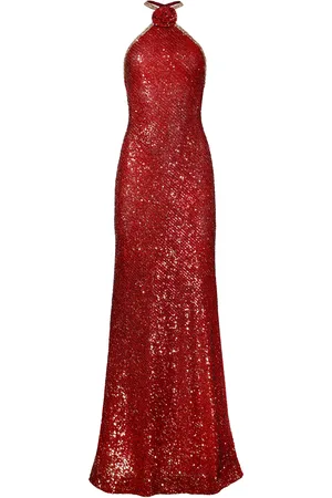 Naeem Khan Flower-Detailed Stretch Sequined Gown - - US 2 - Moda Operandi