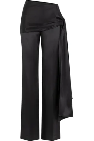 Heirlome Mila Tie-Detail Silk Straight-Leg Pants - - US 8 - Moda Operandi