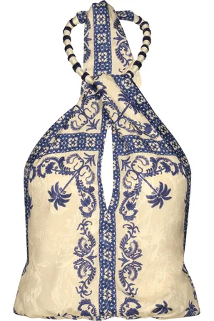 JOHANNA ORTIZ Cantos Andaluz Crepe Halter Top - - US 2 - Moda Operandi