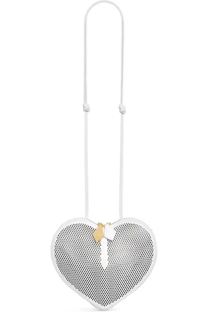 Alaïa Le Coeur Fishnet Leather Crossbody Bag - - OS - Moda Operandi
