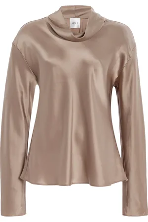 Leset Barb Draped Satin Top - - XS - Moda Operandi