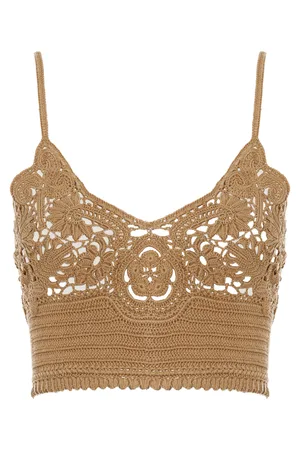 Ralph Lauren Crocheted Silk Bralette Top - - S - Moda Operandi