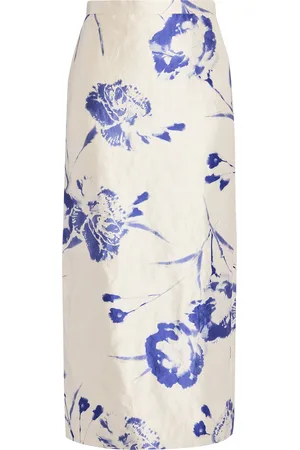 Erdem Printed Pencil Midi Skirt - - UK 8 - Moda Operandi