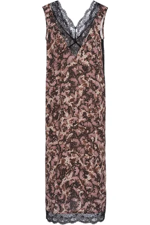 DRIES VAN NOTEN Printed Crepe Midi Dress - - FR 36 - Moda Operandi