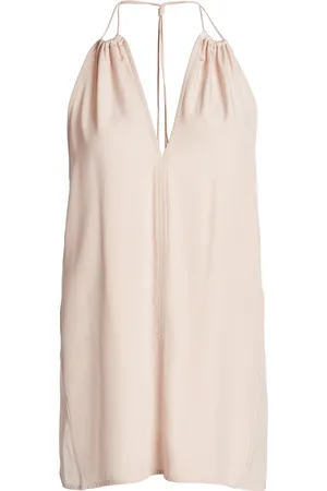Victoria Beckham Gathered Silk Halter Top - - UK 10 - Moda Operandi