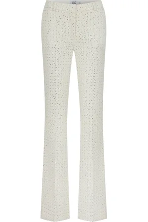 Ila Milen Embellished Low-Rise Denim Pants - - EU 34 - Moda Operandi