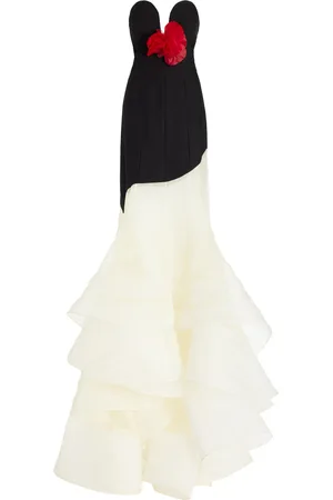 Rosie Assoulin Sweetheart Gown - Black/white - US 8 - Moda Operandi