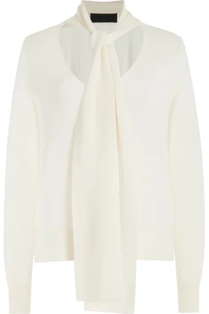 NILI LOTAN Ayla Tie-Detailed Wool Sweater - - XS - Moda Operandi
