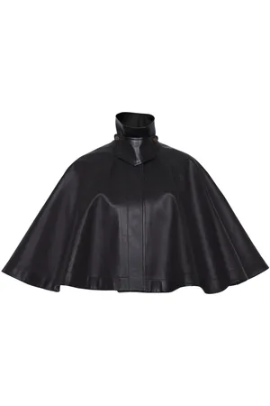 Chloé High Neck Leather Capelet - - S - Moda Operandi