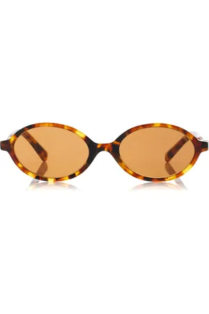 Miu Miu Regard Oval-Frame Acetate Sunglasses - - OS - Moda Operandi
