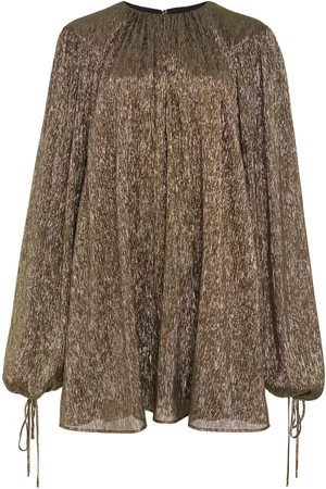 Chloé Metallic Silk Tunic Top - - FR 38 - Moda Operandi