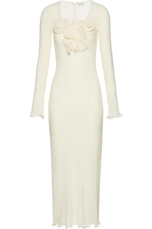 MAGDA BUTRYM Floral Embroidered Midi Dress - - FR 40 - Moda Operandi