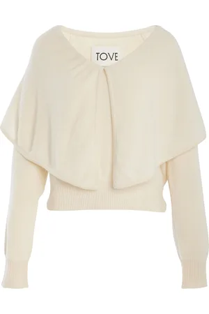 TOVE Malia Scarf-Detail Knit Cashmere Sweater - - XS - Moda Operandi