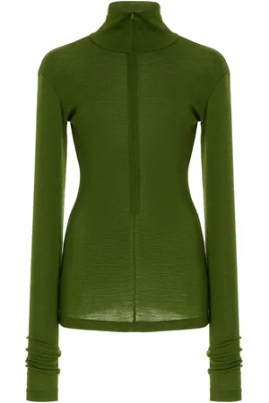 BITE Zipped Fine Knit Wool Top - - S - Moda Operandi