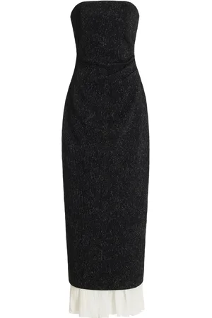 Anna Quan Aelin Glittered Maxi Dress - Black/white - UK 4 - Moda Operandi