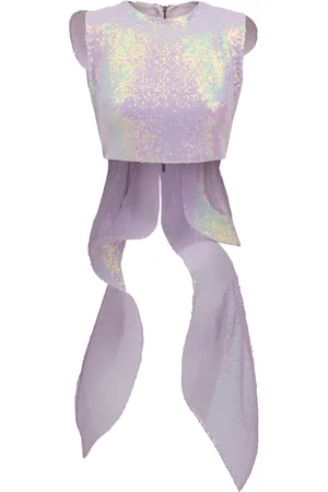 MATICEVSKI Substance Sequined Crop Top - - AU 8 - Moda Operandi