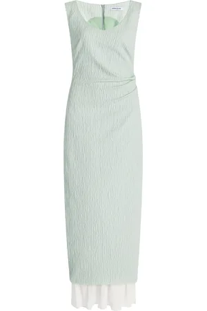 Anna Quan Olivia Crinkled Cotton-Blend Maxi Dress - - UK 10 - Moda Operandi