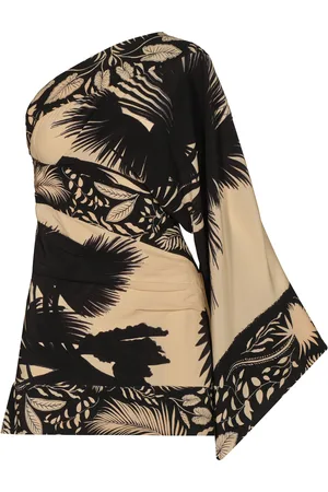 JOHANNA ORTIZ Forest One-Shoulder Silk Mini Dress - - US 2 - Moda Operandi