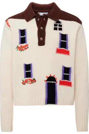 J.W.Anderson House Wool Polo Sweater - - XS - Moda Operandi
