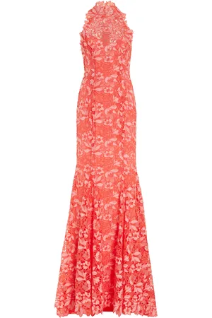 MONIQUE LHUILLIER Lace Trumpet Gown - - US 6 - Moda Operandi