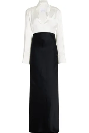 BEVZA Stand-Collar Dress - Black/white - XS - Moda Operandi
