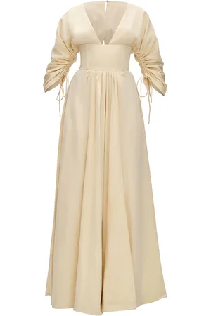Andrea Iyamah Adelle Corset-Waist Cotton Maxi Dress - - XS - Moda Operandi