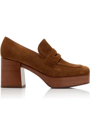 Gianvito Rossi Rouen Suede Platform Loafer Pumps - - IT 37 - Moda Operandi