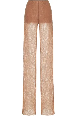 Serafini Flared Stretch Lace Pants - - IT 38 - Moda Operandi