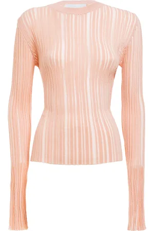 Des Phemmes Open-Back Ribbed-Knit Top - - S - Moda Operandi