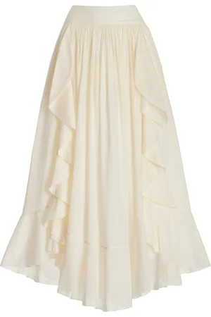 ZIMMERMANN Acacia Ruffled Cotton Maxi Skirt - - 0 - Moda Operandi