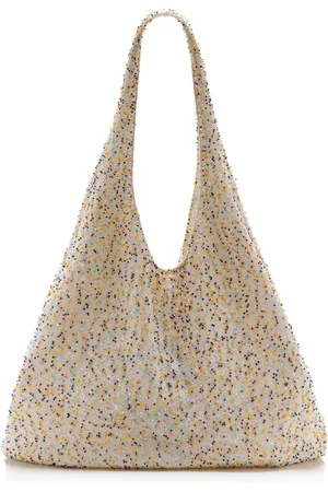 GABRIELA HEARST Manasa Beaded Cashmere-Silk Hobo Bag - - OS - Moda Operandi