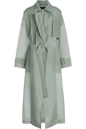 LAPOINTE Organza Double-Breasted Trench Coat - - S - Moda Operandi