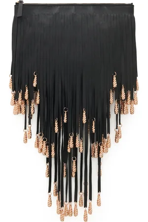 GABRIELA HEARST Neith Fringed Leather and Brass Pouch - - OS - Moda Operandi