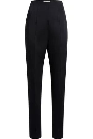 Khaite Lenn High-Rise Satin-Crepe Pants - - US 0 - Moda Operandi