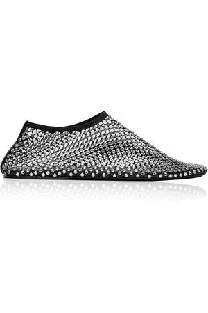 CHRISTOPHER ESBER Minette Crystal-Embellished Mesh Flats - - IT 36 - Moda Operandi