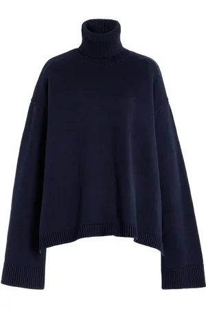 The Frankie Shop Rhea Oversized Wool-Cotton Turtleneck Sweater - - S - Moda Operandi