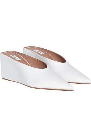 Alaïa Satin Wedge Mules - - IT 38 - Moda Operandi
