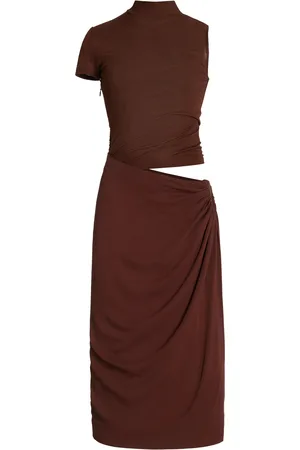 CHRISTOPHER ESBER Fusion Asymmetric Cutout Midi Dress - - AU 6 - Moda Operandi
