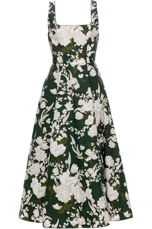 Agua by Agua Bendita Pistilo Printed Cotton Midi Dress - Black/white - L - Moda Operandi