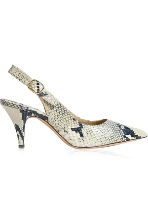 Khaite River Python-Effect Leather Slingback Pumps - - IT 41 - Moda Operandi