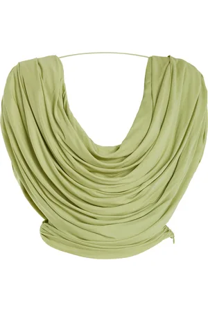 De La Vali Veda Cowl-Neck Draped Jersey Top - - UK 12 - Moda Operandi