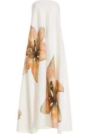 Significant Other Parisa Strapless Printed Linen Maxi Dress - - US 2 - Moda Operandi