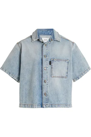 haikure Olive Denim Shirt - - M - Moda Operandi
