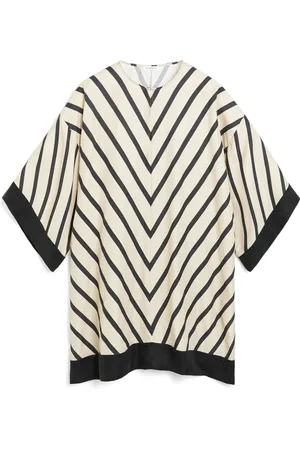 By Malene Birger Cime Crepe Tunic Top - Black/white - EU 36 - Moda Operandi